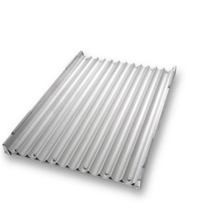 RK Bakeware China Foodservice NSF Siicone Glazuur 800*600mm 8 Fluitjes Kanaal Aluminium Franse Baguette Baking Tray 1