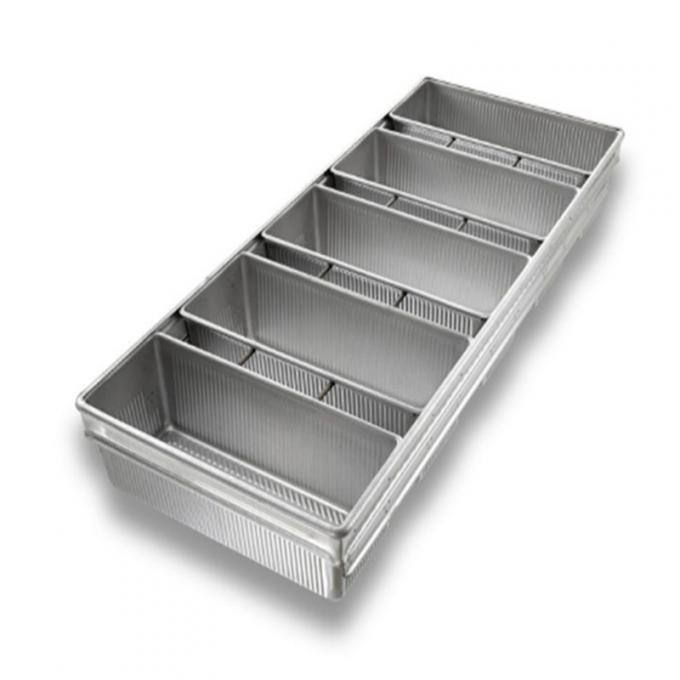 Rk Bakeware China Manufacturer-4 Strap Glazed Aluminized Steel Pullman Loaf Pan/ Tank Loaf Pan/Vienna Loaf Pan