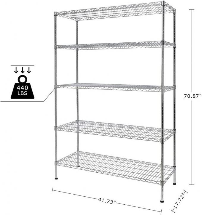 Rk Bakeware China Foodservice Commerciële Chroomdraadrek 24 X 36 (2 planken) 4
