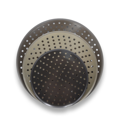 RK Bakeware China Foodservice NSF Commerciële geperforeerde aluminium pizzaschijfpan harde vacht