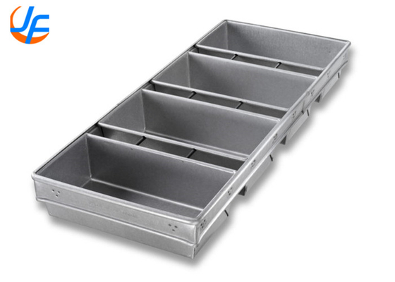 RK Bakeware China-Chicago Metalen 4 riemen Open Top Pullman Broodpan Gelast Voor Groothandel Bakkerijen