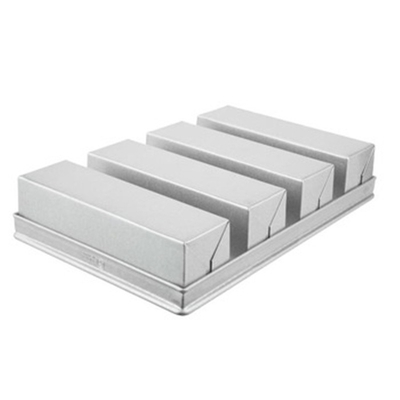 Rk Bakeware Manufacturer China-Nonstick 4 Strips Rye Bread Pan Form
