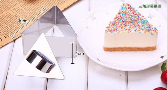 RK Bakeware China Foodservice NSF Driehoek Mousse Cake Ring Roestvrij staal Ring Schimmel Snijden Koekjes Cake Bakeware Schimmel