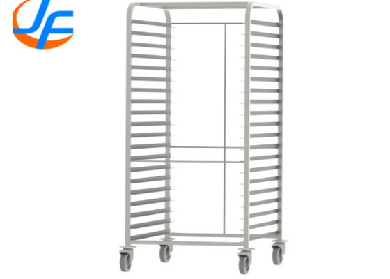 RK Bakeware China Foodservice NSF 600 X 800 Edelstaal bakrek Bakkerijen Trolleys Dubbelovenrek