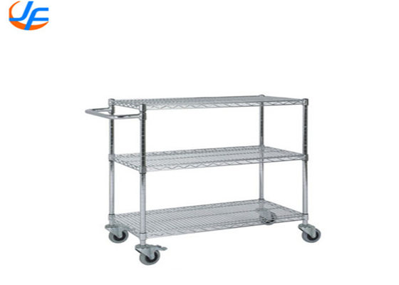 RK Bakeware China Foodservice NSF 3 Tier roestvrij staal Food Serving Trolley Cart Materiaal Distributie Trolley