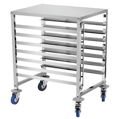 RK Bakeware China-6 Pan End Load Undercounter Werktopplaat / Bun Pan Rack met zijkanalen