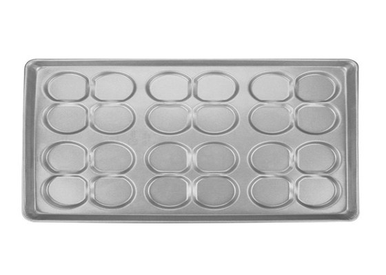 RK Bakeware China Foodservice NSF 24 Mould Aluminiumiseerd Staal Gekluisterd Hamburger Bun Tray Muffin Top / Cookie Pan