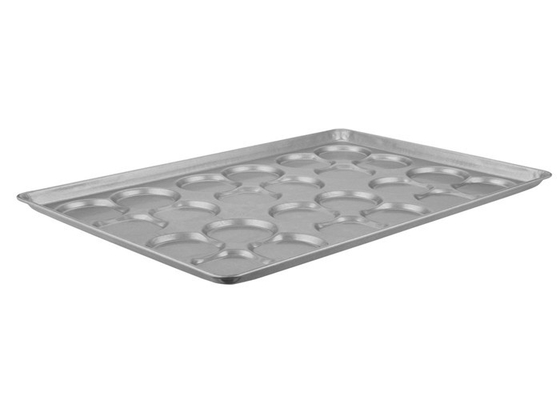 RK Bakeware China Foodservice NSF 24 Mould Aluminiumiseerd Staal Gekluisterd Hamburger Bun Tray Muffin Top / Cookie Pan