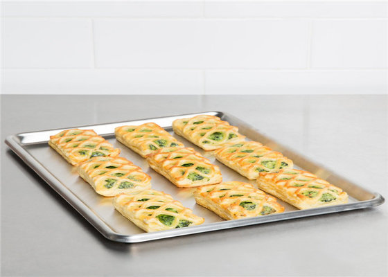 RK Bakeware China Foodservice NSF Half Size 16 Gauge Aluminium bakplaat Perlenrand Roestvrij staal Bun Pan