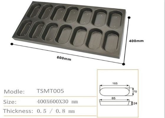 RK Bakeware China Foodservice Gealuminiseerde Ovale Muffin Baking Pan Vierkante Muffin Baking Tray