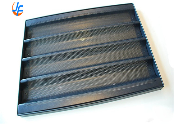 RK Bakeware China Foodservice 5 rijen Aluminium Nonstick Perforated Baguette Tray