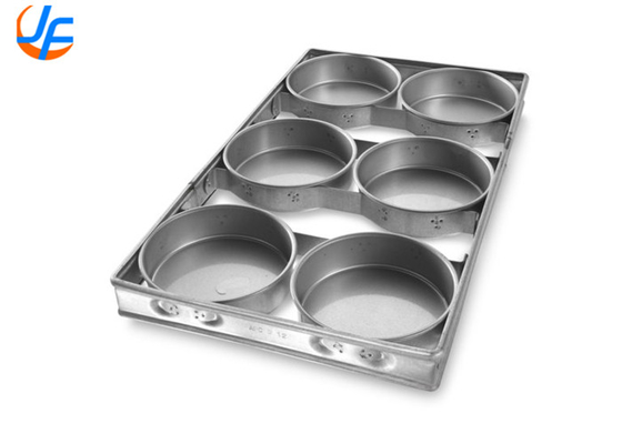 RK Bakeware China Foodservice Chicago Metalen siliconen glazuur Ronde hoek Cake/Cheese Cake Baking Tray Nonstick