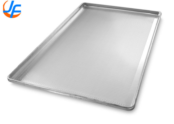 RK Bakeware China Foodservice 42465 Commercial 32 Mould Glazed Aluminized Steel Clustered Hot Dog Bun Pan