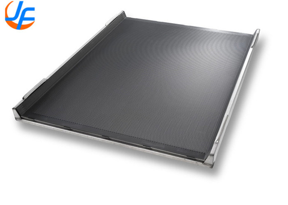 RK Bakeware China Foodservice 42465 Commercial 32 Mould Glazed Aluminized Steel Clustered Hot Dog Bun Pan