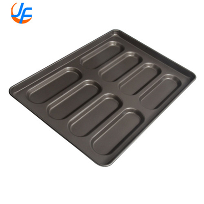 RK Bakeware China Foodservice Commercial Slicone Glazed Hot Dog Bun Pan Voor Groothandel Bakkerijen
