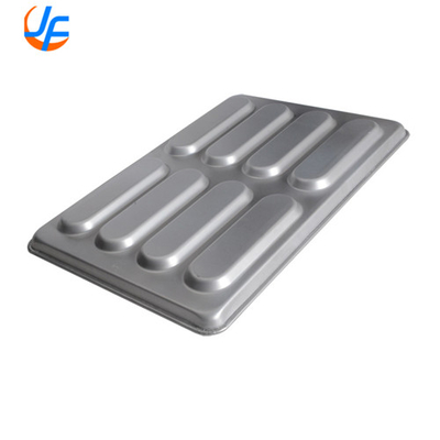 RK Bakeware China Foodservice Commercial Slicone Glazed Hot Dog Bun Pan Voor Groothandel Bakkerijen