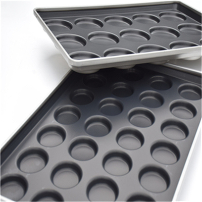 RK Bakeware China Foodservice 2,5 inch Nonstick Mini Hamburger Bun Tray