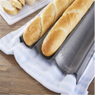 RK Bakeware China Foodservice NSF Full Size 16 Gauge 5 Row Nonstick Aluminium Baguette Broodbakbak