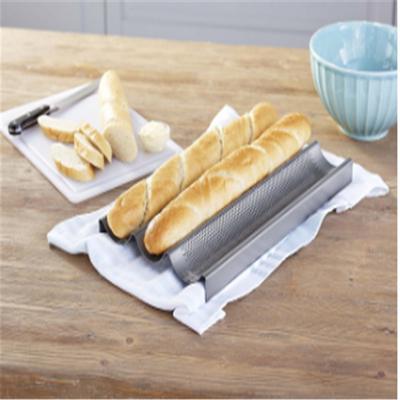 RK Bakeware China Foodservice NSF Full Size 16 Gauge 5 Row Nonstick Aluminium Baguette Broodbakbak