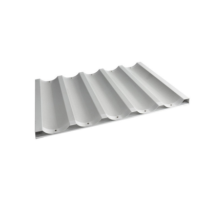 RK Bakeware China Foodservice NSF 5 Loaf Glazed Aluminium Baguette Baking Tray Franse broodpan