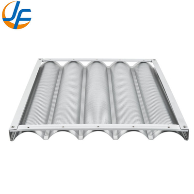 RK Bakeware China Foodservice NSF 5 Loaf Nonstick Aluminium Eurogliss Baguette Baking Tray/ Franse broodpan