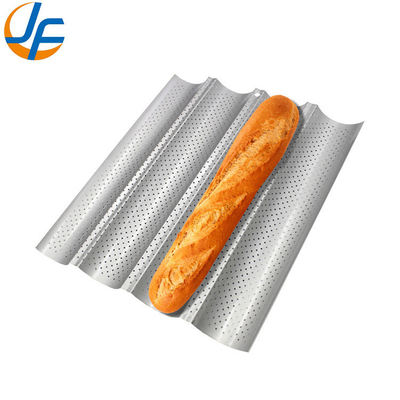 Rk Bakeware China-49053 5 Loaf Nonstick 600*400 Aluminium Uni-Lock Baguette Tray / Franse broodpan