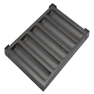 Rk Bakeware China-5 Fluit 600X400 Nonstick Aluminium Baguette Baking Tray