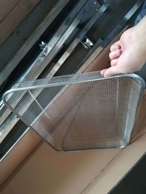 RK Bakeware China Foodservice Roestvrij staal Air Fryer Basket Grill Basket Air Fryer Tray Draadrek