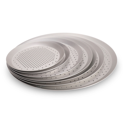 RK Bakeware China-Hard Anode Perforated Thin Crust Pizza Pan voor Pizza hut