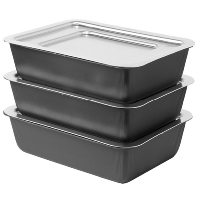Rk Bakeware China-Derroit Style Aluminium Pizza Panen Hard geanodiseerd Schramvast