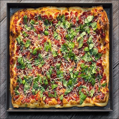 Rk Bakeware China-Hard Coat Anodise Aluminium Rectangle Square Detroit Pizza Baking Tray en Cake Tray