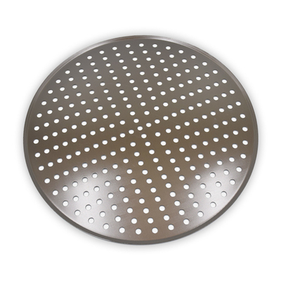 RK Bakeware China Foodservice NSF Commerciële geperforeerde aluminium pizzaschijfpan harde vacht