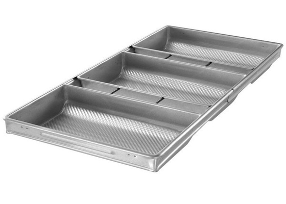 RK Bakeware China Foodservice NSF Nonstick Glaze 4 Strap Aluminisated Steel Hearth Bread Pan