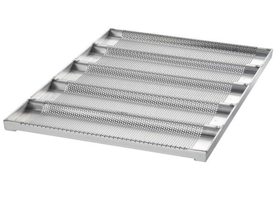 RK Bakeware China Foodservice NSF Nonstick Glaze 4 Strap Aluminisated Steel Hearth Bread Pan