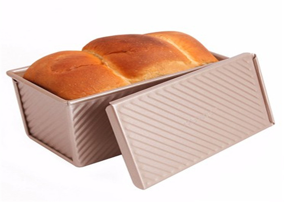 RK Bakeware China Foodservice NSF Goud Nonstick Aluminium Broodpanen Geaffineerde Broodpan Tinnen Broodpan