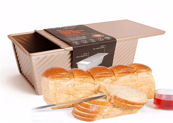 RK Bakeware China Foodservice NSF Goud Nonstick Aluminium Broodpanen Geaffineerde Broodpan Tinnen Broodpan