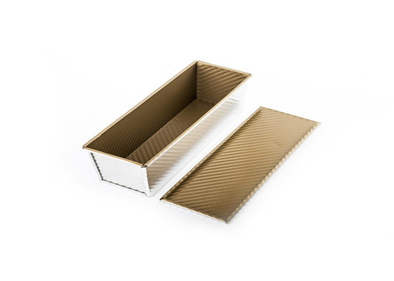 RK Bakeware China- 680g gegolfde aluminium broodpannen/ Nonstick Pullman broodpannen