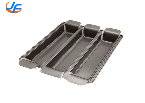 RK Bakeware China Foodservice NSF Telfon Coat Aluminium Brood Pan Pullman Drie Cup Brood Pan Koper Trisagne Pan