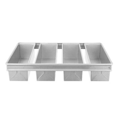 Rk Bakeware Manufacturer China-Nonstick 4 Strips Rye Bread Pan Form