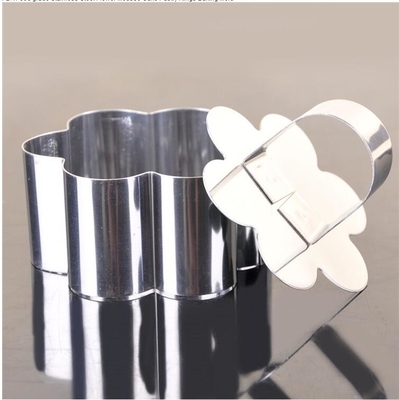 RK Bakeware China Foodservice NSF Mini Cooking Flower Cake Tin Forms For Baking, Funny SS Pasty Cake Ring