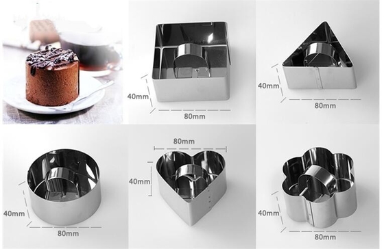 RK Bakeware China Foodservice NSF Mini Cooking Flower Cake Tin Forms For Baking, Funny SS Pasty Cake Ring