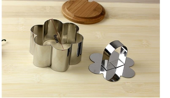 RK Bakeware China Foodservice NSF Mini Cooking Flower Cake Tin Forms For Baking, Funny SS Pasty Cake Ring