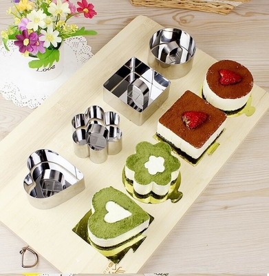 RK Bakeware China Foodservice NSF Roestvrij staal Hartvormig Mousse Ring Mold Lamy Kaas Taart Mould