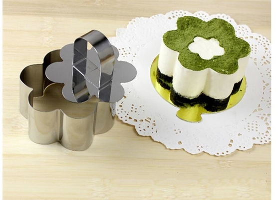 RK Bakeware China Foodservice NSF 304 Roestvrij staal Bloemen Taart Ring, Liefste Gebak Ring Vormen Aanpassen Grootte