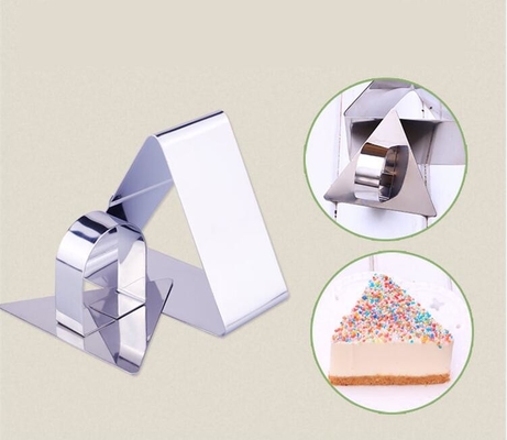 RK Bakeware China Foodservice NSF Driehoek Mousse Cake Ring Roestvrij staal Ring Schimmel Snijden Koekjes Cake Bakeware Schimmel