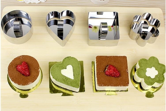 RK Bakeware China Foodservice NSF Dessert Ronde roestvrijstalen taartringen Zilveren kleur