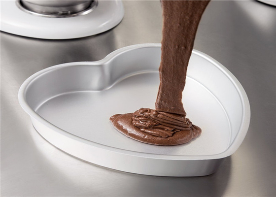 RK Bakeware China Foodservice NSF 142*134*55 Aluminium Hartvormige Taart Pan losse bodem