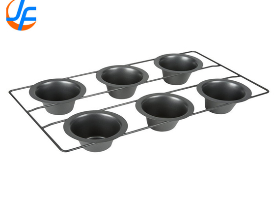 RK Bakeware China Foodservice NSF 6 kopjes roestvrij staal Nonstick Popover Pan
