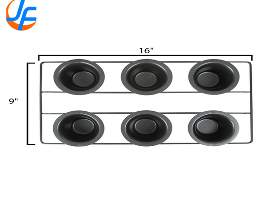 RK Bakeware China Foodservice NSF 6 kopjes roestvrij staal Nonstick Popover Pan
