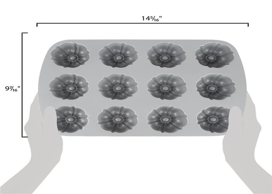 RK Bakeware China Foodservice NSF 12 Compartment Bundtlette Aluminium Muffin Cake Pan Commerciële kwaliteit